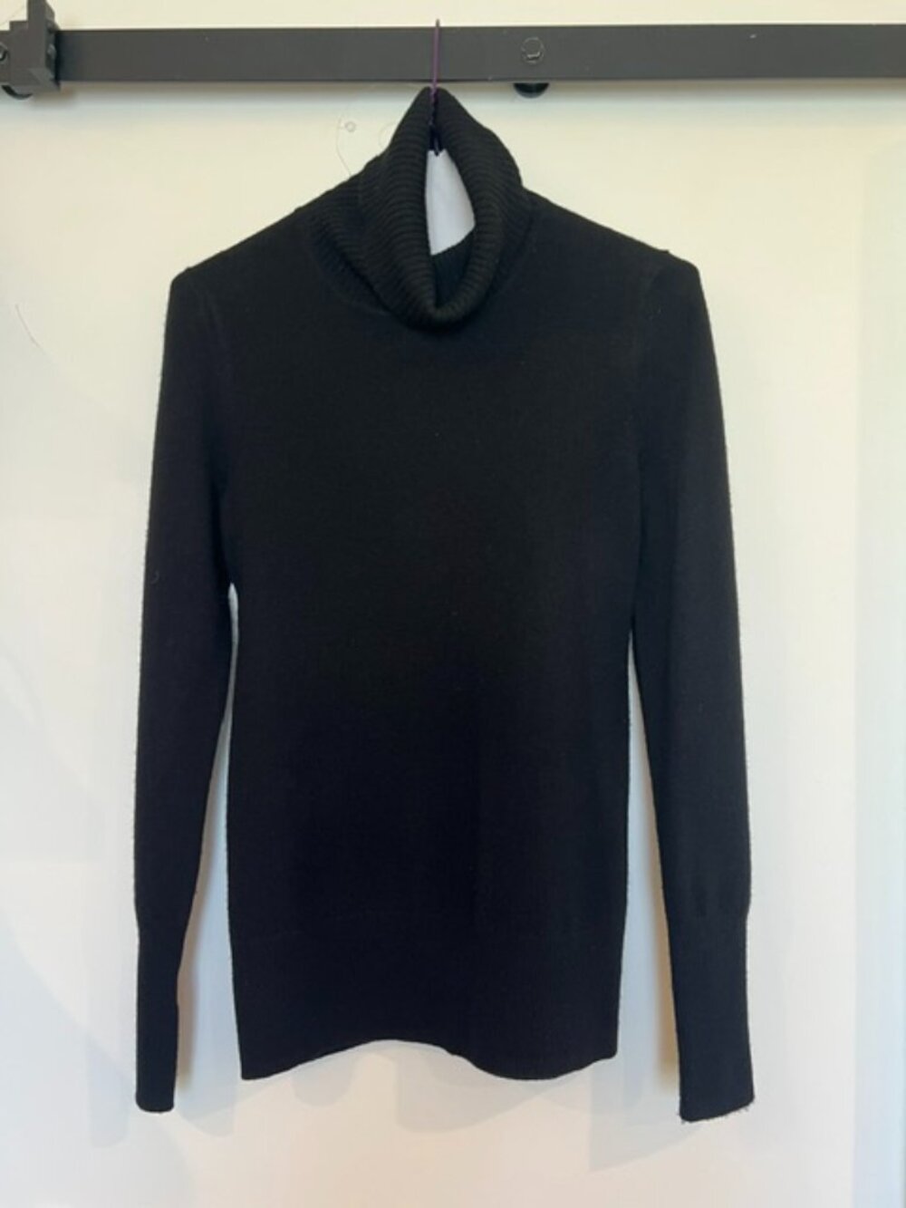 J Crew Italian Cashmere Turtleneck Black XS